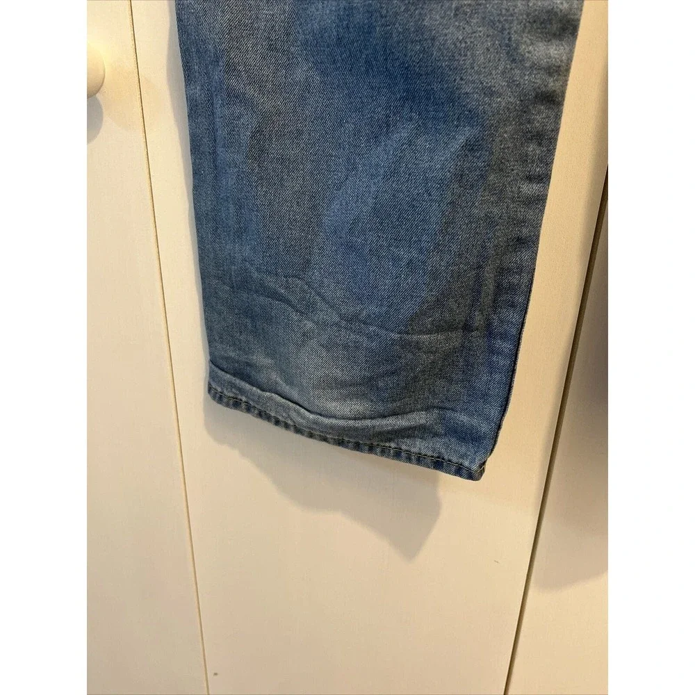 True Religion Jeans Men's 36x34 Blue Denim Straight w/Flaps Retro Rock Skater 34